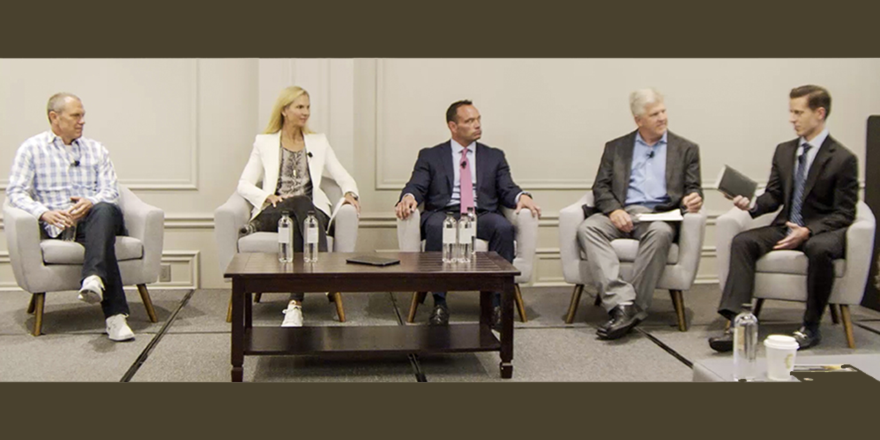 Carl Daikeler, CEO of Beachbody; Tess Roering, CCO of Core Power Yoga; Chris Rondeau, CEO of Planet Fitness; Bruce Edwards, COO of Crossfit; Jonathan Komp, Baird Senior Equity Research Analyst.